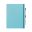 Tuscon soft touch cover note book with a retro style pencil.