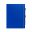 French blue large note book with rounded corners, ribbon marker.